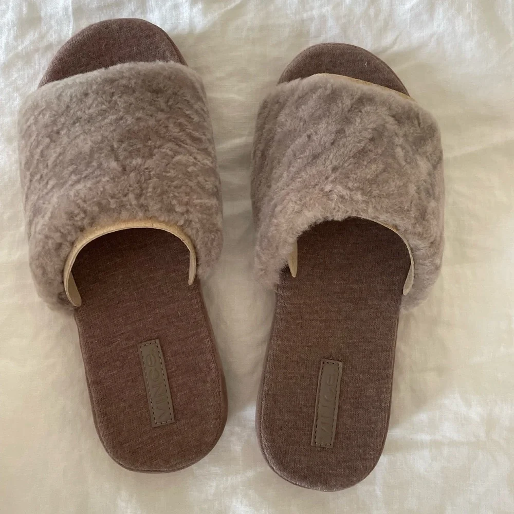 VINCE Kenia Shearling slide slippers - Picture 2 of 6